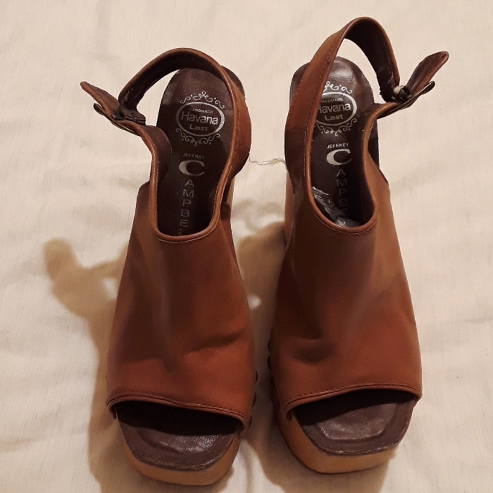 Beautiful Jeffery Campbells platform wooden heels